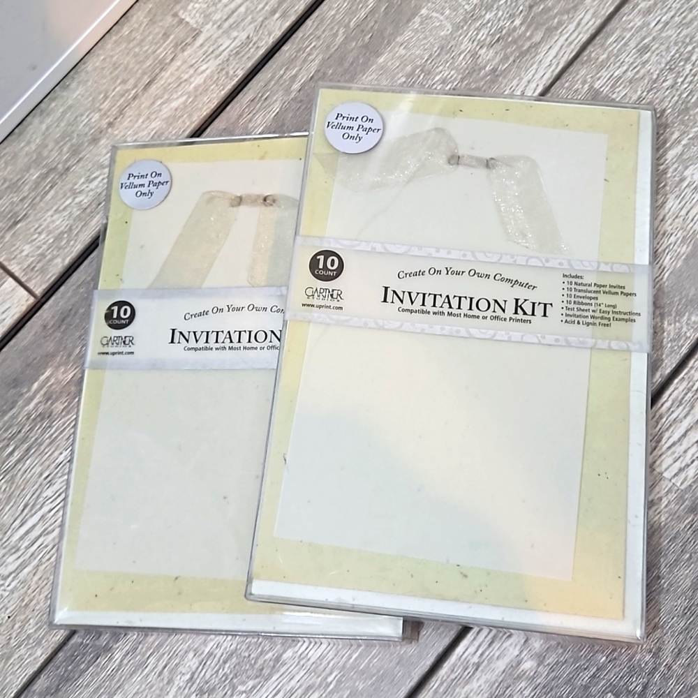2 sets of create your own invitation kits